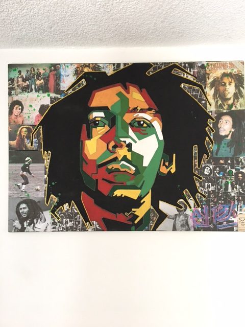 Cuadro Bob Marley arte colombiano por Brian Rendón