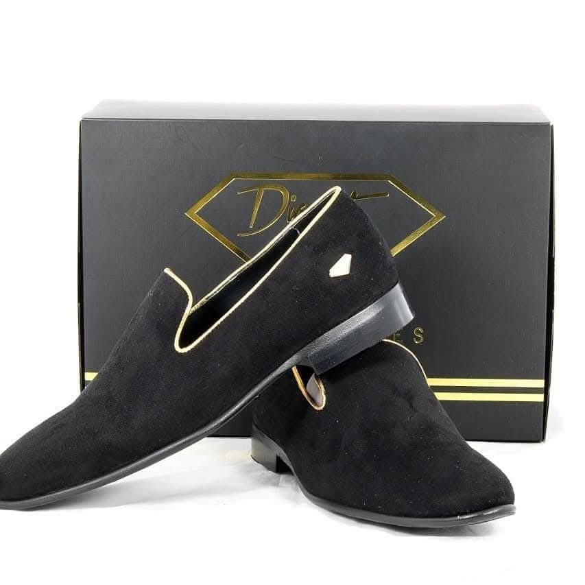 Loafers Diamant Negro gamuza negro Los Líderes